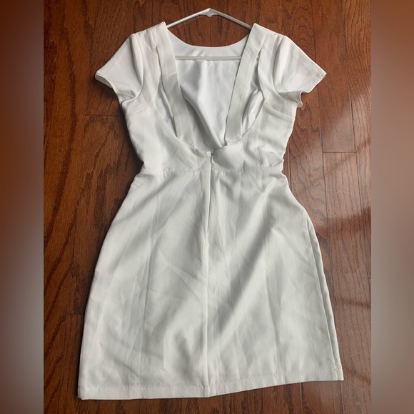 Lulus Stay Darling Ivory Short Sleeve Backless Bodycon Mini Dress - Picture 2 of 7